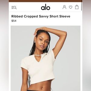 Alo ribbed crop top